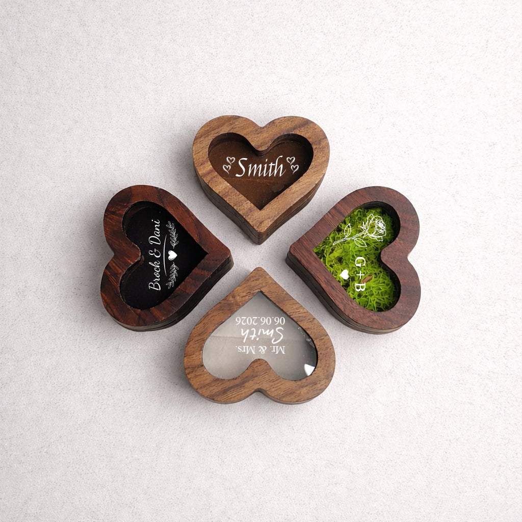 Personalized Heart Ring Box