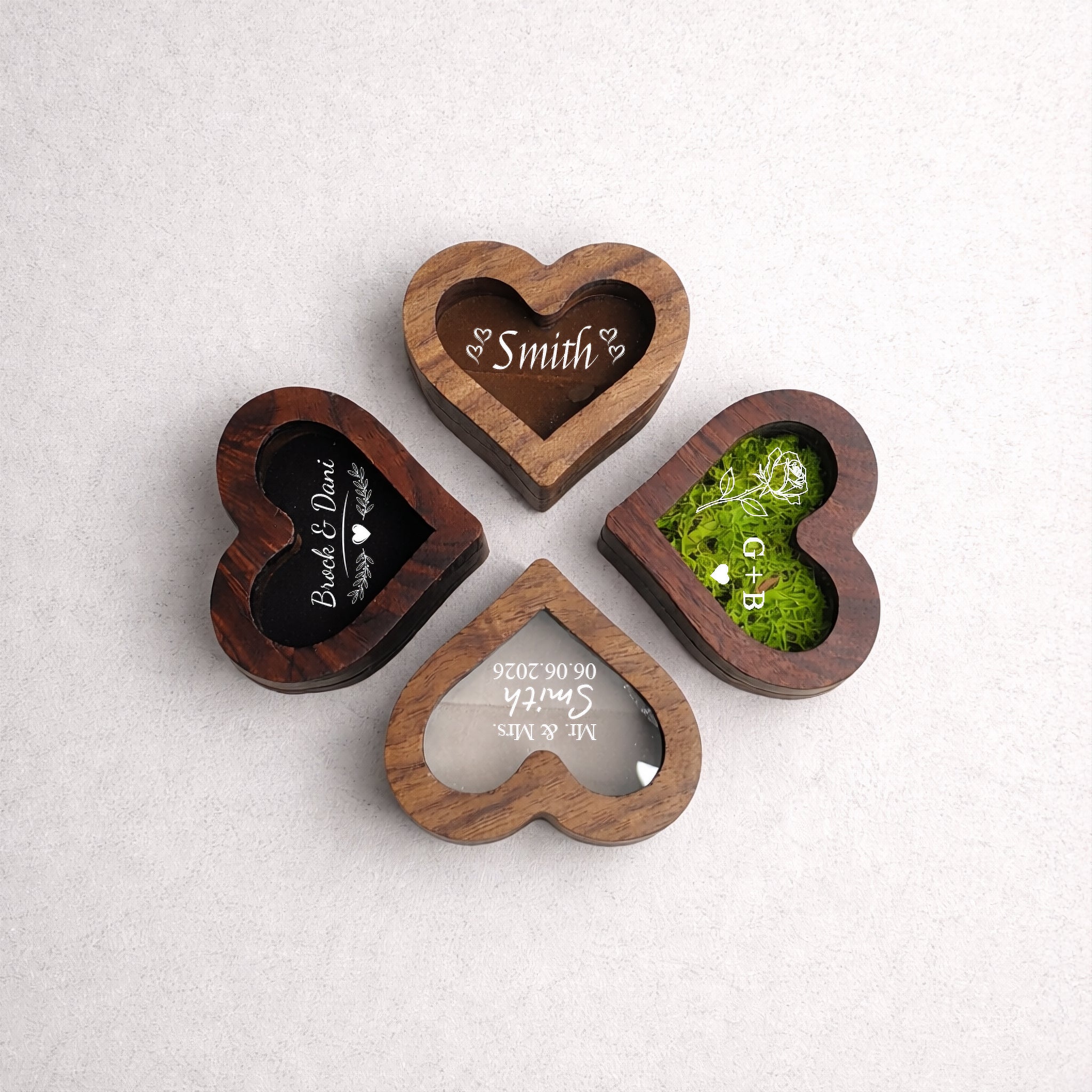 Personalized Heart Ring Box