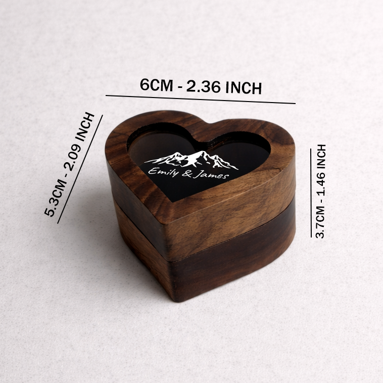 Personalized Heart Ring Box