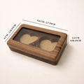 Double Slot Heart Shaped Ring Box