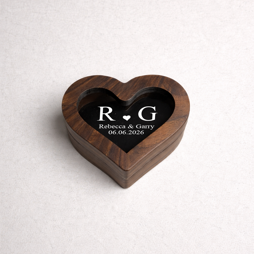 Personalized Heart Ring Box