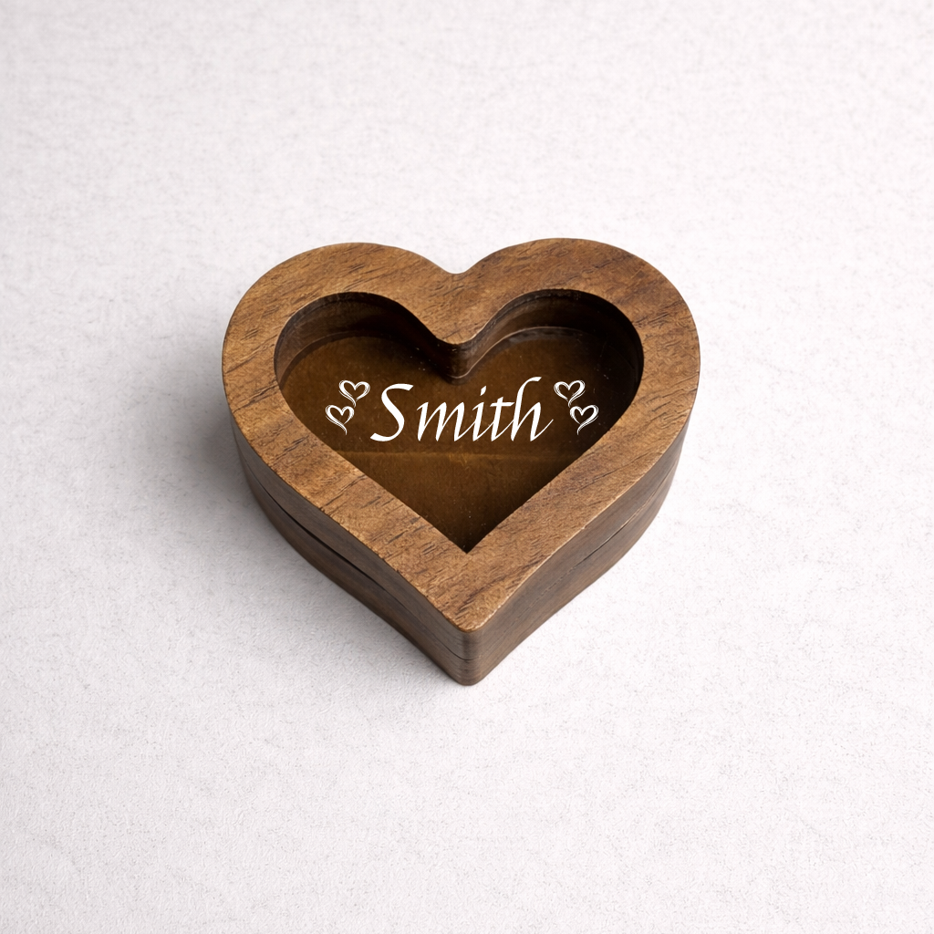 Personalized Heart Ring Box
