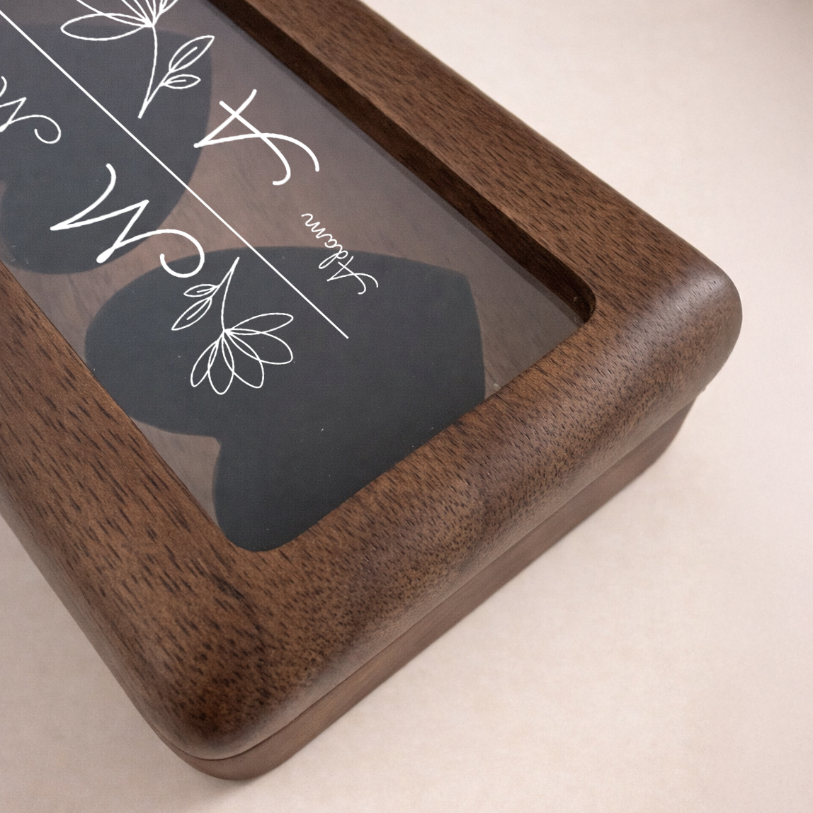 Double Slot Heart Shaped Ring Box